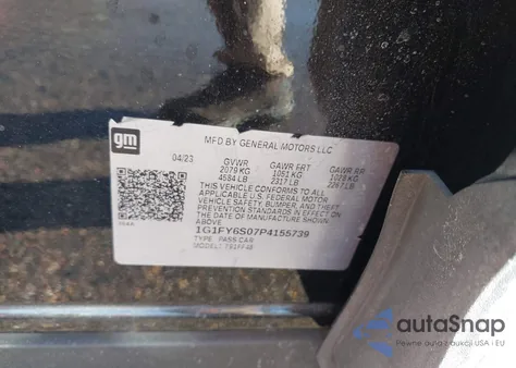 2023 Chevrolet Bolt Euv Fwd Lt z USA, uszkodzony, nr VIN 1G1FY6S07P4155739